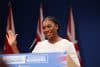 La líder del Partido Conservador británico, Kemi Badenoch, este miércoles durante el congreso del Partido Conservador británico en Manchester. EFE/EPA/ADAM VAUGHAN
