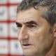 El entrenador del Athletic, Ernesto Valverde, durante la rueda de prensa previa al partido liguero del domingo ante el Elche. EFE/Miguel Toña