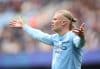 El delantero noruego Erling Haaland, del Manchester City, durante el partido de la Premier League que han jugado Manchester City FC y Everton FC en Manchester, Reino Unido. EFE/EPA/ADAM VAUGHAN