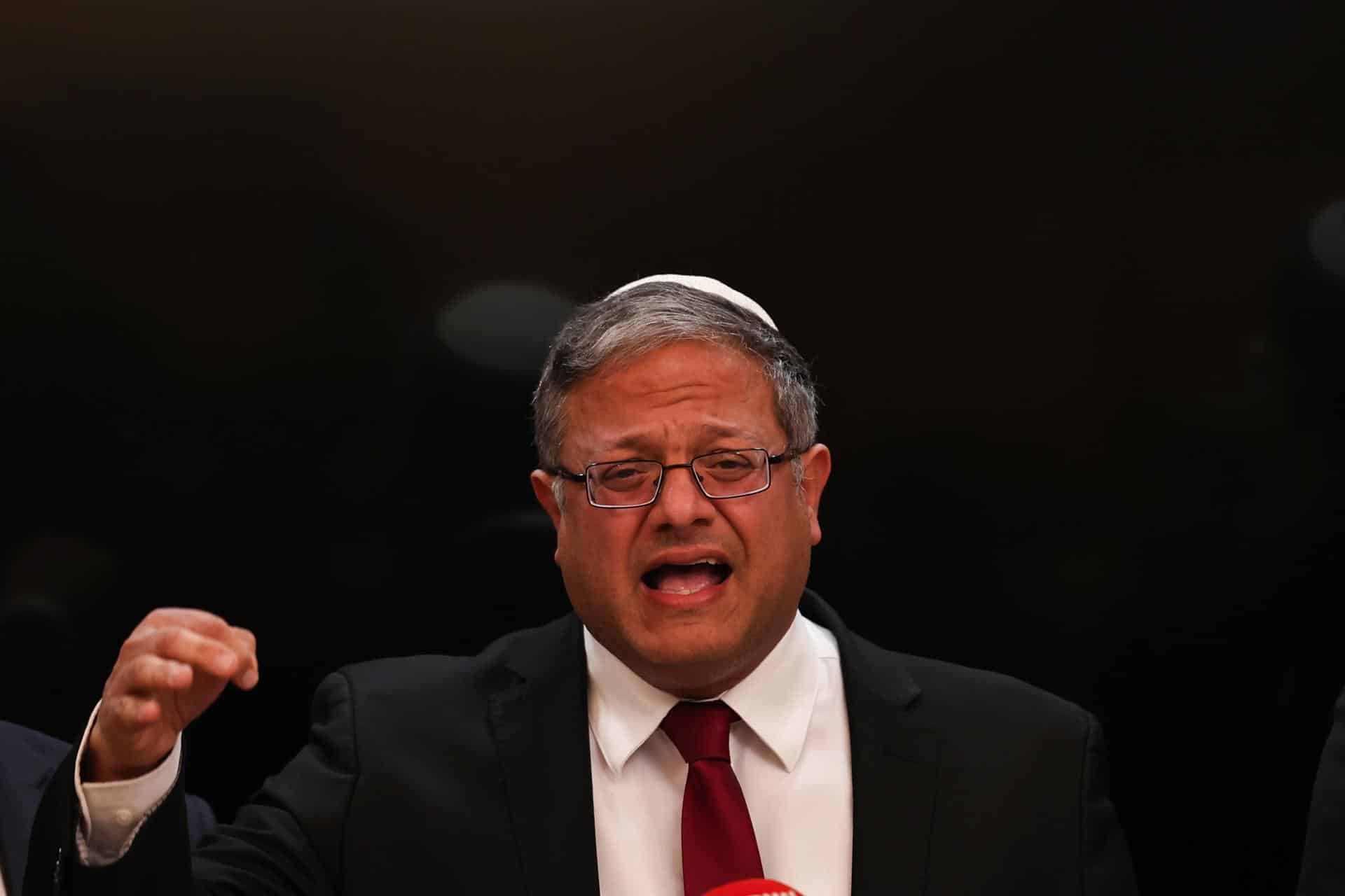 El ministro ultranacionalista de Seguridad Nacional de Israel, el colono Itamar Ben Gvir, en una imagen de archivo. EFE/EPA/ATEF SAFADI