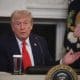 El presidente de Estados Unidos, Donald Trump, durante su intervención este miércoles, 8 de octubre, en una mesa redonda, en la Casa Blanca, en Washington DC (EE.UU.) EFE/Francis Chung /Pool
