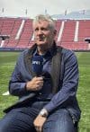 El exfutbolista croata Davor Suker, campeón del Mundial sub-20 de 1987 en Chile, habla este jueves durante una entrevista con EFE en el estadio Nacional Julio Martínez Prádanos, de Santiago. EFE/ María José Rey
