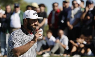 Fotografía de Sergio Pérez, en la que puede verse en una imagen del pasado 11 de octubre al golfista español Jon Rahm en plena competición. EFE