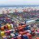 Jiangsu (China), 20/10/2025.- An aerial drone photo shows the view of a container terminal of Nanjing Port in east China's Jiangsu Province, Oct. 19, 2025. China's gross domestic product (GDP) grew 5.2 percent year on year in the first three quarters of 2025, data from the National Bureau of Statistics (NBS) showed Monday. EFE/EPA/XINHUA / Yang Suping CHINA OUT / UK AND IRELAND OUT / MANDATORY CREDIT EDITORIAL USE ONLY