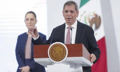 El secretario de Hacienda y Crédito Público (SHCP) de México, Édgar Amador Zamora, habla en una rueda de prensa en el Palacio Nacional de Ciudad de México (México). Imagen de archivo. EFE/ Isaac Esquivel