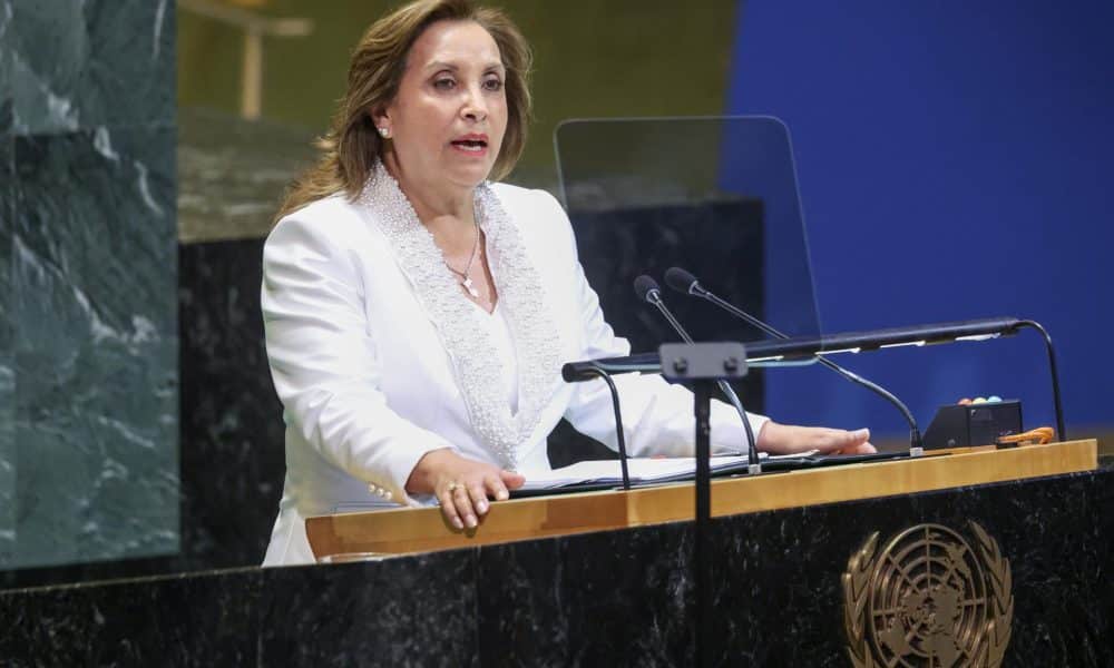 La expresidenta peruana Dina Boluarte, en una fotografía de archivo. EFE/SARAH YENESEL