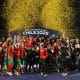 Jugadores de Marruecos celebran el título de campeón del Mundial Sub-20 en el estadio Nacional de Santiago (Chile). EFE/Elvis González