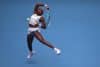 La estadounidense Coco Gauff, en un momento de su semifinal ante su compatriota Amanda Anisimova, en el Abierto de China. EFE/EPA/ANDRES MARTINEZ CASARES

