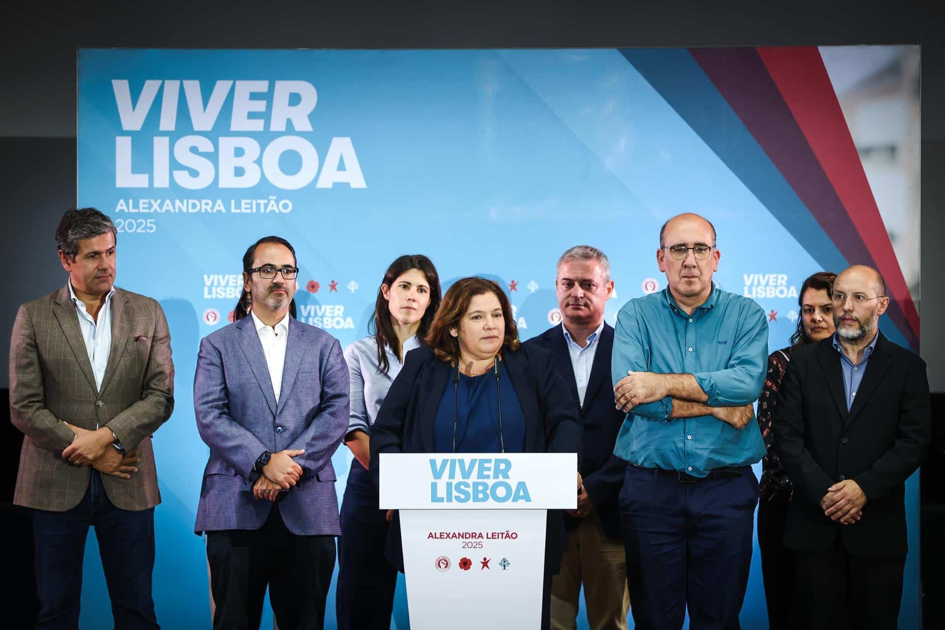 La aspirante socialista por la capital, Alexandra Leitão, que encabezó la coalición de izquierdas 'Viver Lisboa', habla en Lisboa, Portugal, el 13 de octubre de 2025. EFE/RODRIGO ANTUNES
