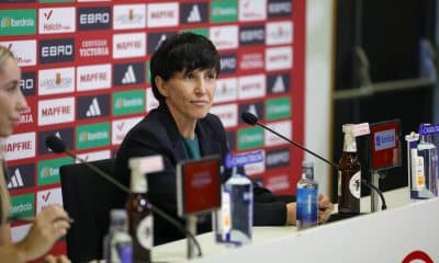 Sonia Bermúdez, nueva seleccionadora nacional, durante la rueda de prensa ofrecida, este viernes, para anunciar su primera convocatoria como seleccionadora.EFE/ Zipi