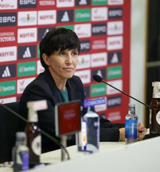 Sonia Bermúdez, nueva seleccionadora nacional, durante la rueda de prensa ofrecida, este viernes, para anunciar su primera convocatoria como seleccionadora.EFE/ Zipi