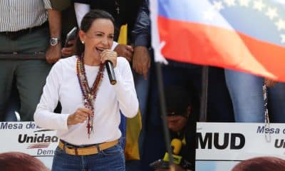 Fotografía de archivo de la líder opositora de Venezuela María Corina Machado. EFE/ Ronald Peña R.