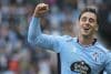 El jugador del Celta de Vigo Pablo Duran celebra tras anotar el primer gol del equipo gallego este domingo, durante el partido de la jornada 9 de LaLiga EA Sports que Celta de Vigo y Real Sociedad disputan en el estadio de Balaidos de Vigo (Pontevedra). EFE / Salvador Sas