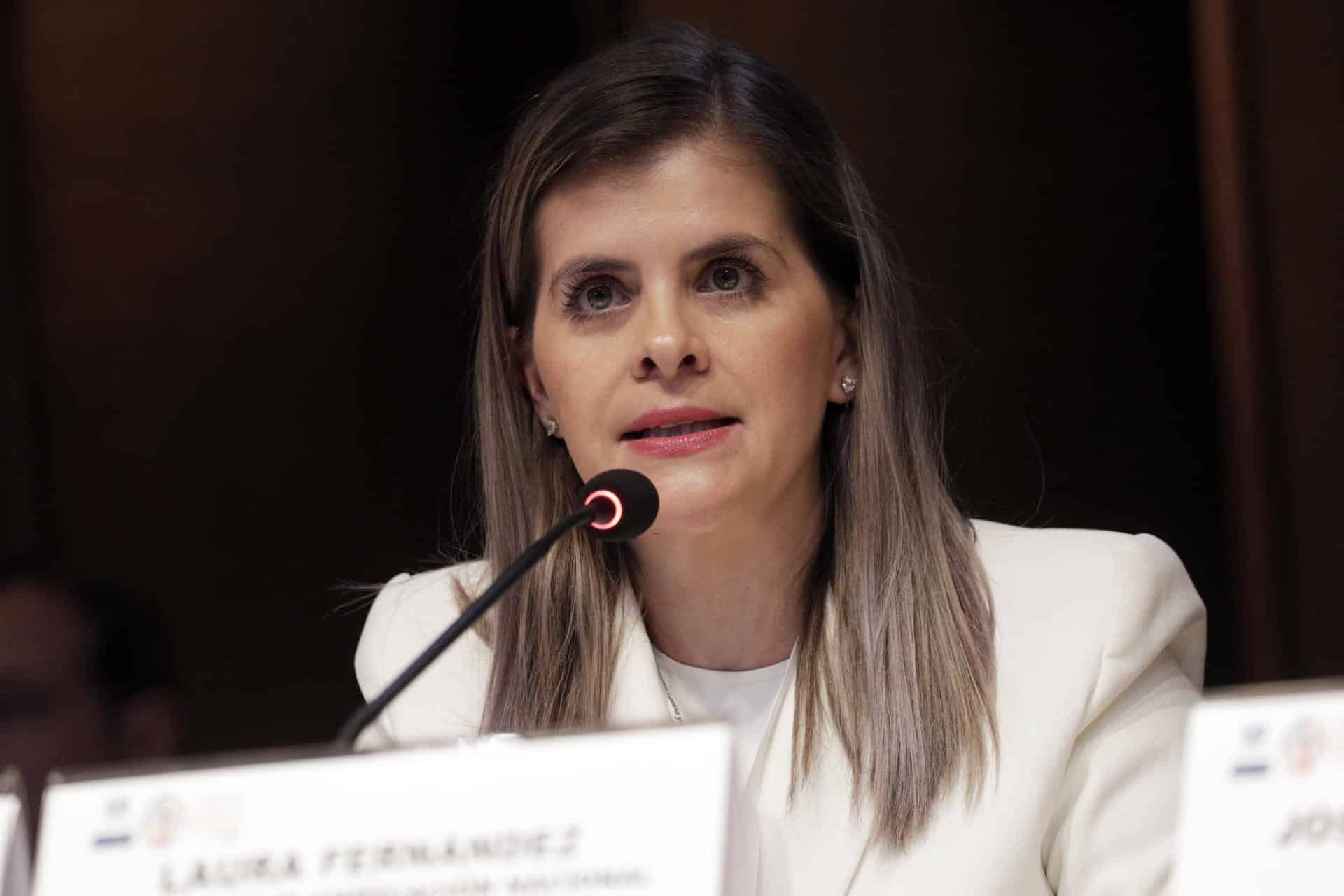 Foto de archivo de la candidata presidencial costarricense, Laura Fernández. EFE/ Elvis González