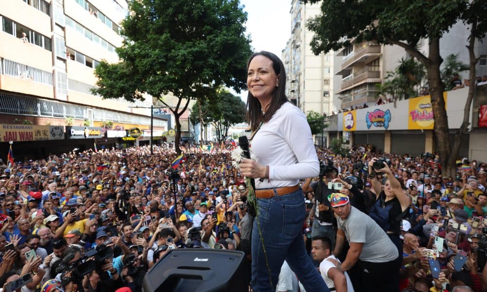 Imagen de archivo de la líder antichavista María Corina Machado. EFE/ Miguel Gutiérrez