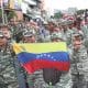 Captura de video que muestra integrantes de la Milicia Bolivariana participando en una movilización este lunes, en Caracas (Venezuela). EFE/ Iván Cárdenas