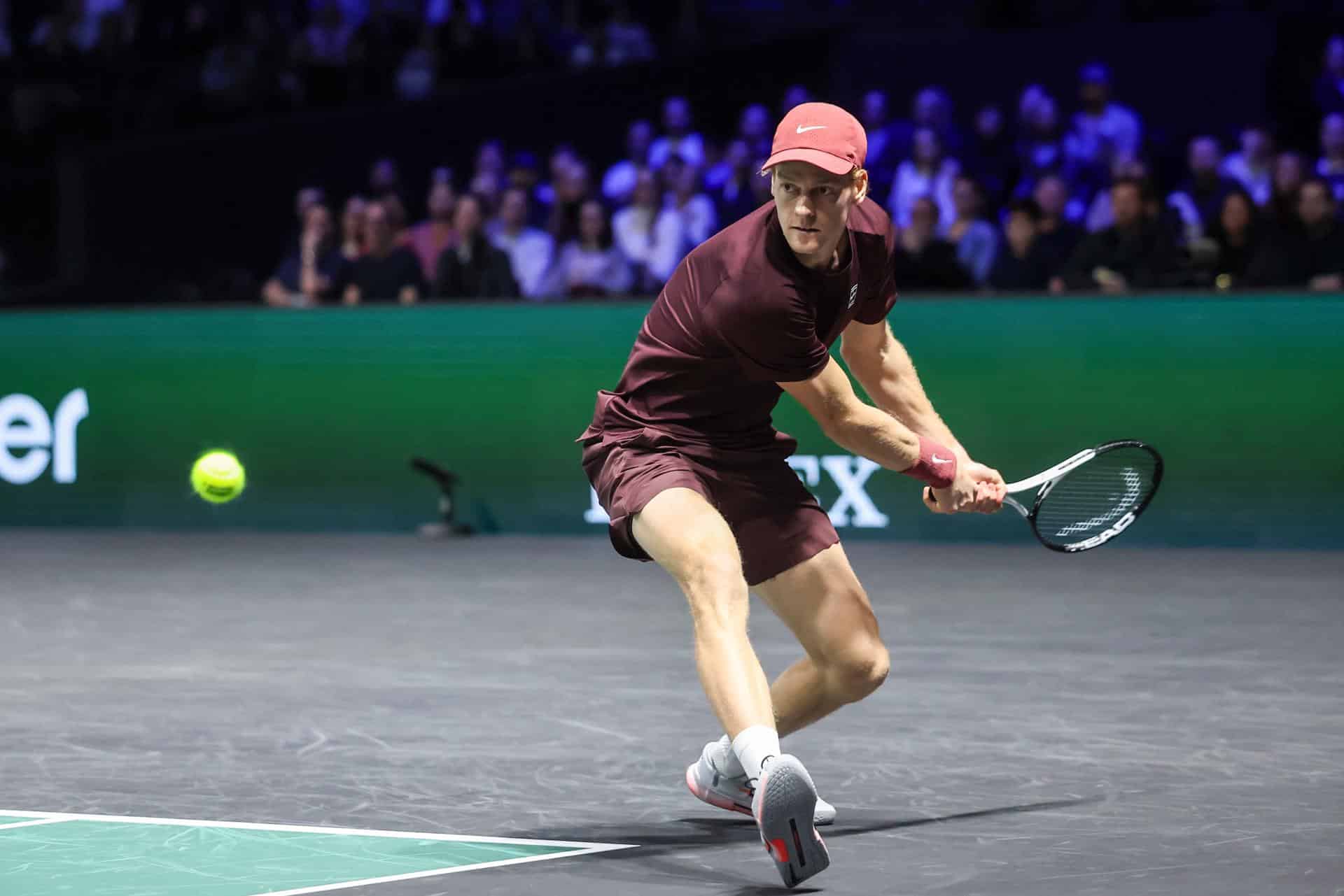 Jannik Sinner durante su partido contra Francisco Cerundolo.EFE/EPA/CHRISTOPHE PETIT TESSON