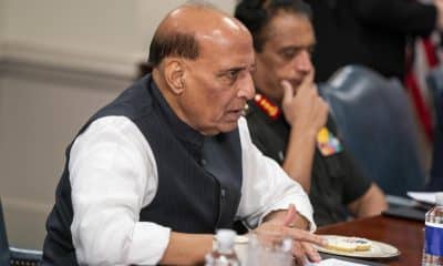 Imagen de Archivo del ministro de Defensa de la India, Rajnath Singh.
 (
EFE/EPA/SHAWN THEW