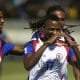 Jugadores de la selección de Haití celebran este jueves la goleada por 0-3 infligida a la Nicaragua en el Estadio Nacional de Managua en partido de las eliminatorias de la Concacaf para el Mundial de 2026. EFE/ STR