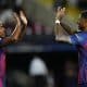 El delantero del Barcelona Marcus Rashford (d) celebra con Lamine Yamal tras marcar un gol durante el partido de la tercera jornada de la Liga de Campeones contra Olympiacos. EFE/ Siu Wu