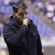 El técnico Nicolás Larcamón de Cruz Azul reacciona en un partido de la Liga MX entre Puebla vs Cruz Azul en el estadio Cuauhtémoc, en Puebla (México). Imagen de archivo. EFE/ Hilda Ríos
