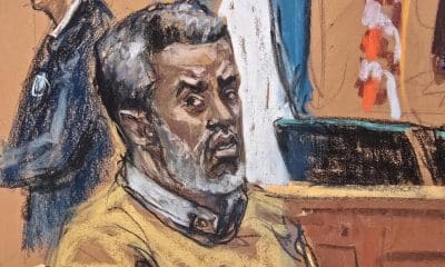 Fotografía de archivo de un dibujo realizado por la artista Jane Rosenberg donde aparece el rapero Sean Combs 'Diddy'. EFE/Jane Rosenberg