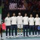 El equipo italiano tras el segundo partido de la final de la Copa Davis disputada en el Fiere Exhibition Centre de Bolonia, Italia. EFE/EPA/SERENA CAMPANINI
