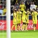 Jugadores del Villarreal celebran un gol de Gerard Moreno (2i) contra el Rayo Vallecano. EFE/ Andreu Esteban