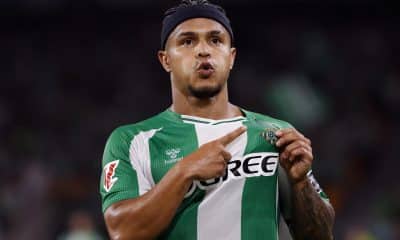 El delantero colombiano del Betis Cucho Hernández. EFE / Julio Muñoz.