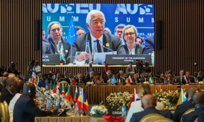 - El presidente del Consejo Europeo, Antonio Costa, durante la 7ª Cumbre Unión Europea-Unión Africana en Luanda, Angola, 25 de noviembre de 2025. La cumbre marca 25 años de la asociación AU-UE y se celebra bajo el tema 'Promover la Paz y la Prosperidad a través del Multilateralismo Efectivo' mientras Angola ostenta la presidencia rotativa de la Unión Africana. EFE/EPA/AMPE ROGERIO