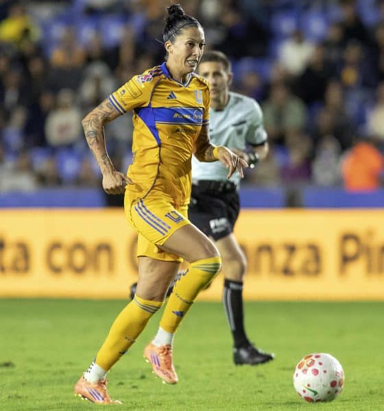 Jennifer Hermoso de Tigres controla el balón. Imagen de archivo. EFE/ Antonio Ojeda