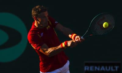 Imagen de archivo del tenista español Pablo Carreño durante un partido de la Copa Davis disputado en el club de tenis Puente Romano en Marbella.- EFE/ Jorge Zapata