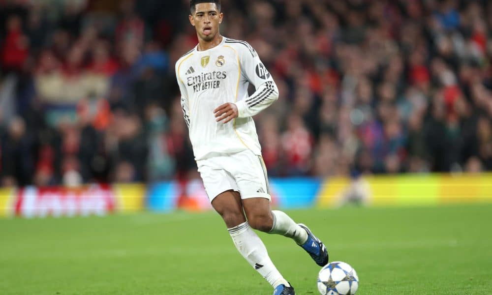Jude Bellingham durante el partido de la UEFA Champions League que han jugado Liverpool FC y Real Madrid, en Liverpool, Reino Unido. EFE/EPA/ADAM VAUGHAN