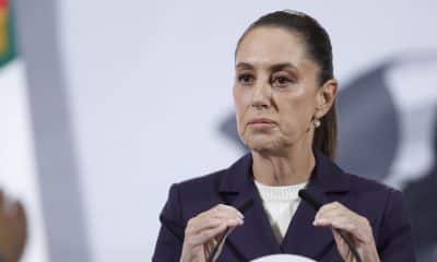 La presidenta de México, Claudia Sheinbaum, habla durante una rueda de prensa este miércoles, en Palacio Nacional de la Ciudad de México (México). EFE/Sáshenka Gutiérrez