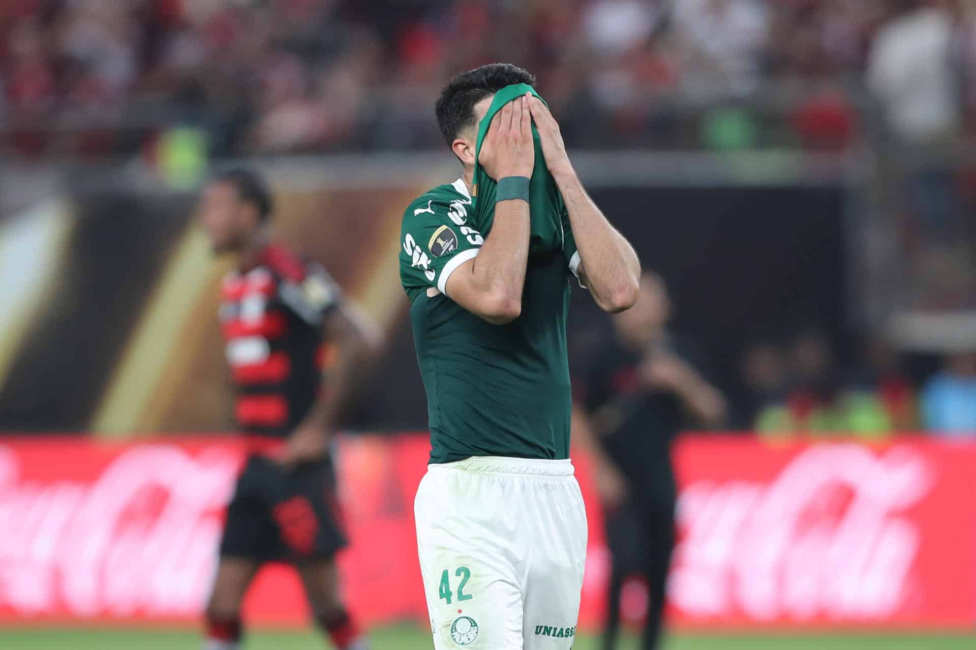 El delantero argentino de Palmeiras, José Manuel 'el Flaco' López.en Lima la final de la Copa Libertadores 2025. EFE/ Paolo Aguilar