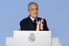 El presidente del Real Madrid, Florentino Pérez, interviene en la asamblea general ordinaria del club en Madrid. Una reunión de los socios compromisarios para avanzar en el proyecto de gran cambio de su modelo societario y aprobar los datos económicos, que superan los mil millones de euros de ingresos en el último ejercicio. EFE/ Rodrigo Jiménez
