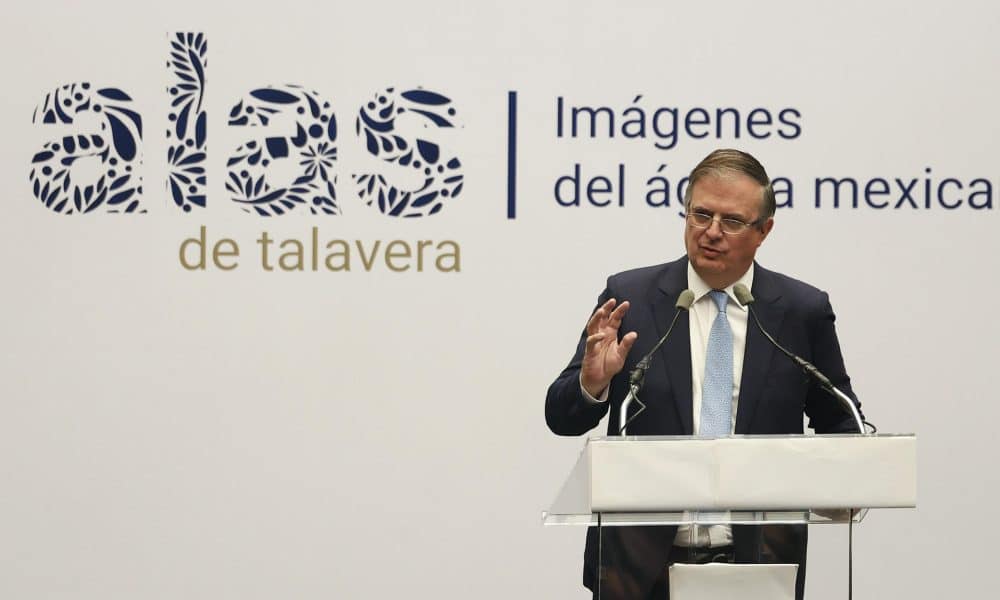 El secretario de Economía, Marcelo Ebrard, habla en conferencia de prensa. Imagen de archivo. EFE/Sáshenka Gutiérrez