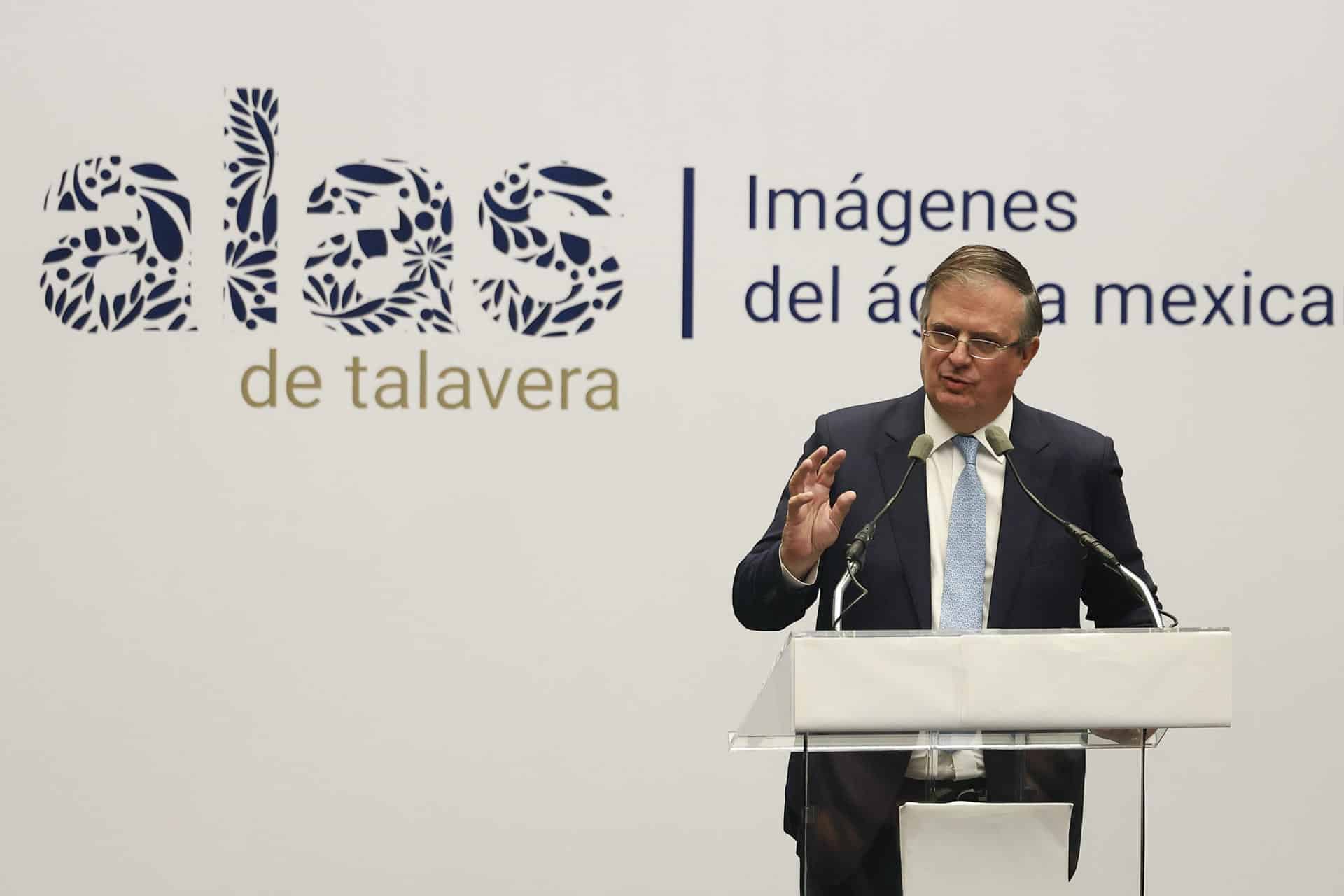 El secretario de Economía, Marcelo Ebrard, habla en conferencia de prensa. Imagen de archivo. EFE/Sáshenka Gutiérrez