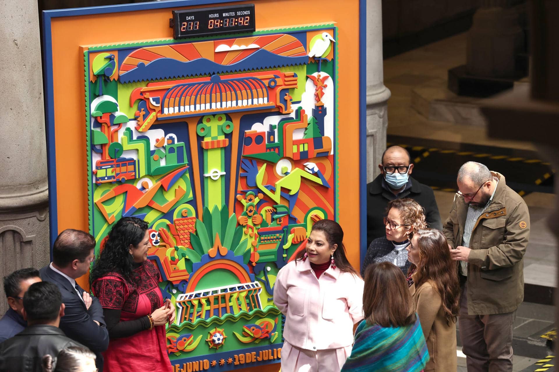 Fotografía cedida hoy, por el Gobierno de la Ciudad de México de la Jefa de Gobierno Clara Brugada (c) durante un acto protocolario en la Ciudad de México (México). EFE/Gobierno de la Ciudad de México/SOLO USO EDITORIAL/NO VENTAS/SOLO DISPONIBLE PARA ILUSTRAR LA NOTICIA QUE ACOMAPAÑA (CRÉDITO OBLIGATORIO)