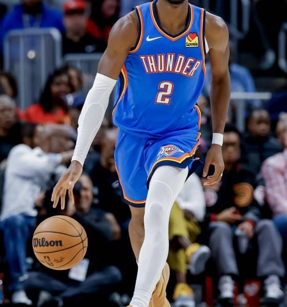 Foto de archivo del canadiense Shai Gilgeous-Alexander, estrella de Oklahoma City Thunder. EFE/EPA/ERIK S. LESSER SHUTTERSTOCK OUT