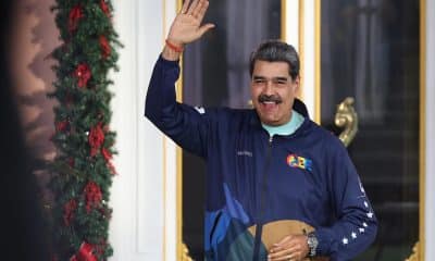 El presidente de Venezuela, Nicolás Maduro, fue captado este 21 de noviembre, durante un acto en el palacio presidencial de Miraflores, en Caracas (Venezuela). EFE/Miguel Gutiérrez