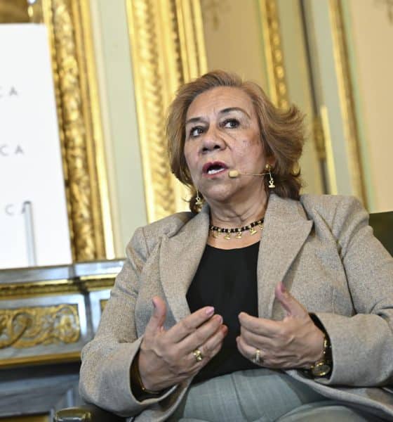 La canciller colombiana, Rosa Yolanda Villavicencio Mapy, durante la Tribuna EFE–Casa de América.-EFE/ Fernando Villar