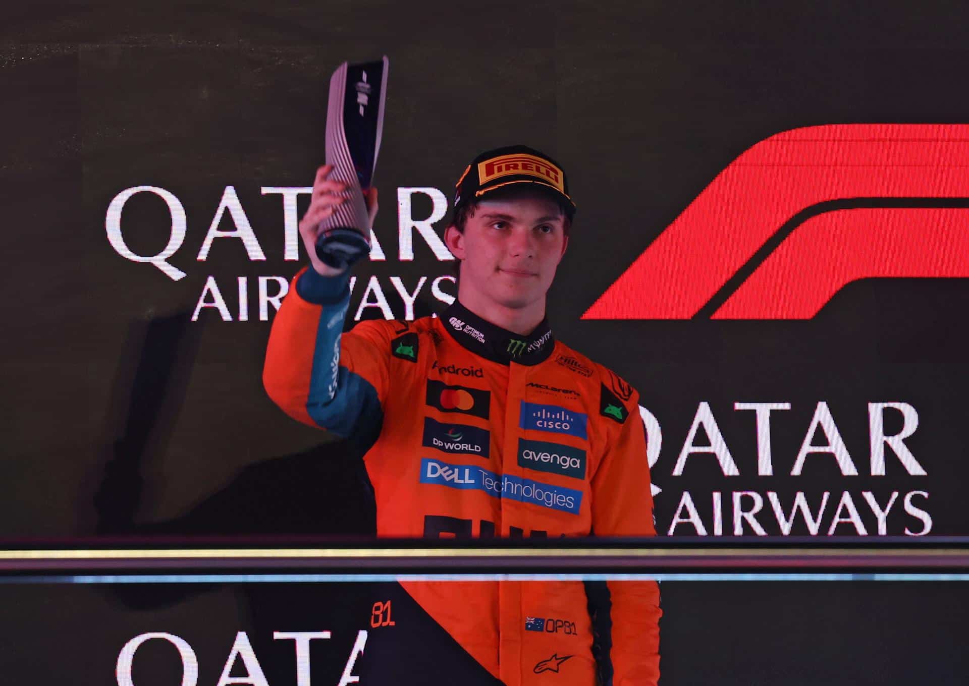 El piloto australiano de McLaren, Oscar Piastri, en Catar. EFE/EPA/ALI HAIDER