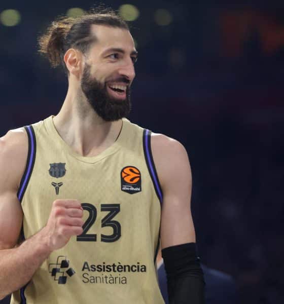El pívot del Barcelona Tornike Shengelia, en un momento del partido de la Euroliga contra el Partizan de Belgrado. EFE/EPA/ANDREJ CUKIC