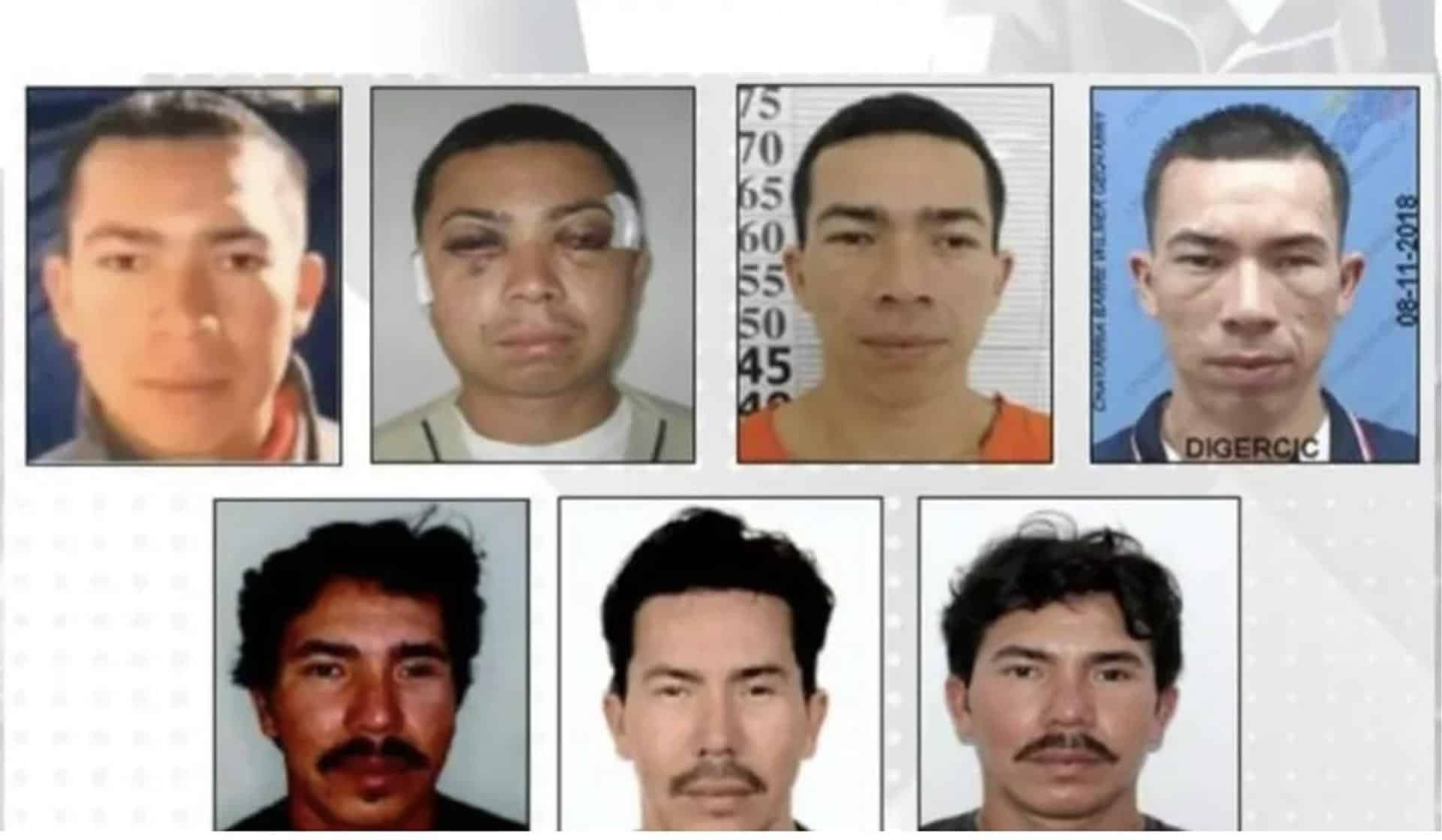 Fotografía facilitada por la Policía Nacional de Ecuador, el pasado 16 de noviembre, de los cambios de imagen de Wilmer Chavarría, alías Pipo, el máximo líder de la banda criminal Los Lobos, quien fue detenido el pasado domingo en España. EFE/Policia Nacional de Ecuador