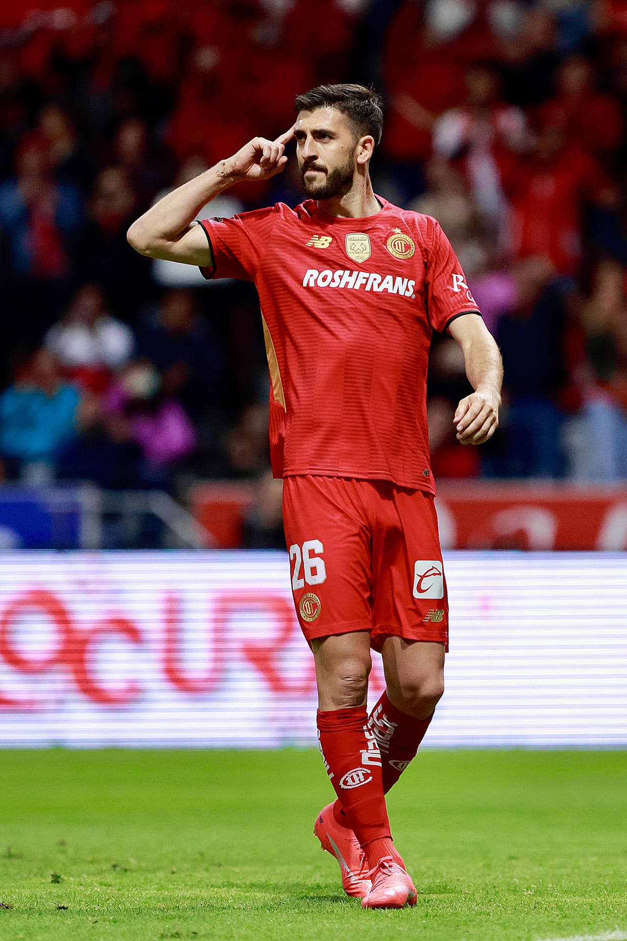 Joao Dias de Toluca celebra un gol. Imagen de archivo. EFE/ Felipe Gutiérrez