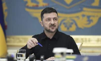 El presidente ucraniano, Volodímir Zelenski, el pasado 7 de noviembre durante un encuentro con periodistas en Kiev. EFE/EPA/STRINGER