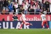 El jugador del Girona Viktor Tsygankov celebra un gol durante el partido de Liga Primera División contra el Alavés celebrado este sábado en el estadio municipal de Montilivi. EFE/David Borrat.