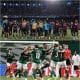 Los equipos brasileños Flamengo y Palmeiras celebran sus respectivas clasificaciones a la final de la Copa Libertadores. EFE/Adán González-Isaac Fontana