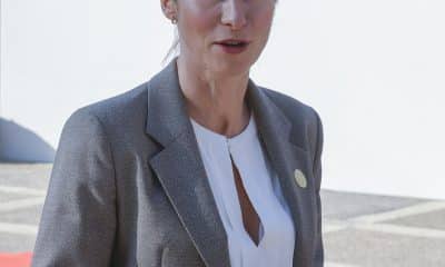 La alta representante de Asuntos Exteriores y Política de Seguridad de la UE, Kaja Kallas, habla a su llegada a la IV Cumbre CELAC - UE el 9 de noviembre de 2025, en Santa Marta (Colombia). EFE/ Mauricio Dueñas Castañeda